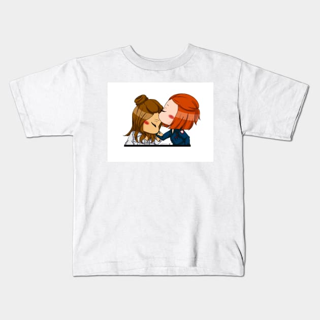 Forehead Kiss Kids T-Shirt by riozaki21